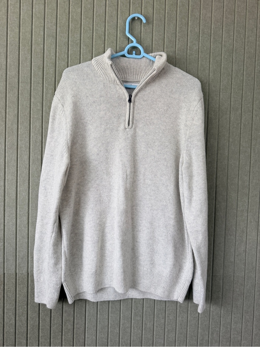 Sonoma Men's Half-Zip Sweater in Light Gray